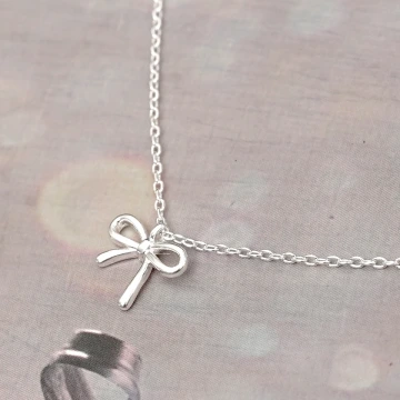 925銀飾&times;小清心蝴蝶結&times;鎖骨項鍊