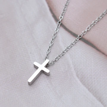 316鋼飾&times;十字架&times;項鍊&times;銀色