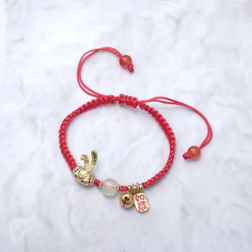 吉祥如意小兔&times;抽繩手鍊