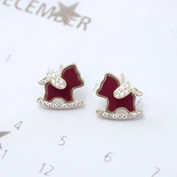 紅運飛馬&times;吊墜耳環