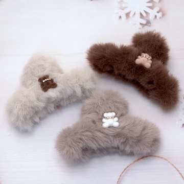 小熊毛絨絨&times;鯊魚夾&times; 共三色