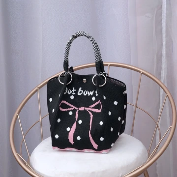 大蝴蝶結&times;針織手提袋