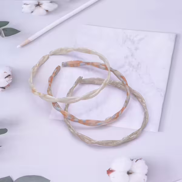螺旋麻花交織×髮箍×共三色