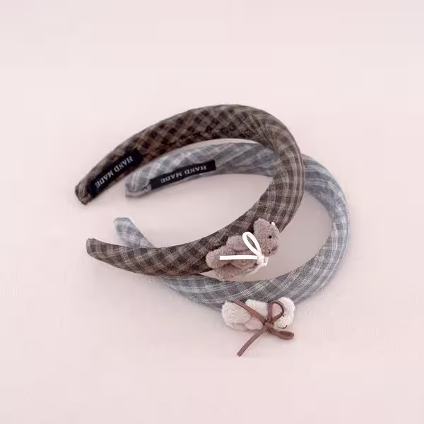 菱格小熊×髮箍×共二色