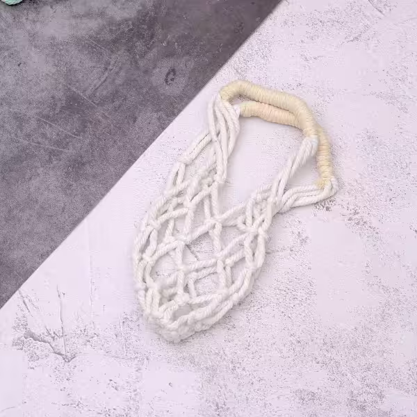 撞色鏤空網編×飲料水瓶提袋×黃白