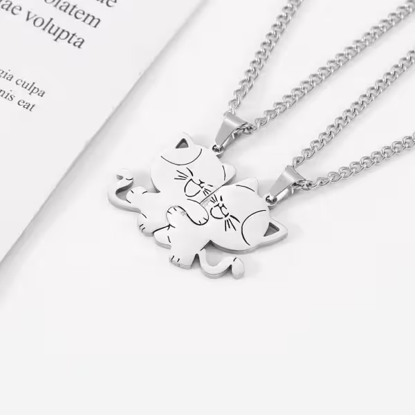 316鋼飾×貓咪抱抱×閨蜜情侶項鍊組