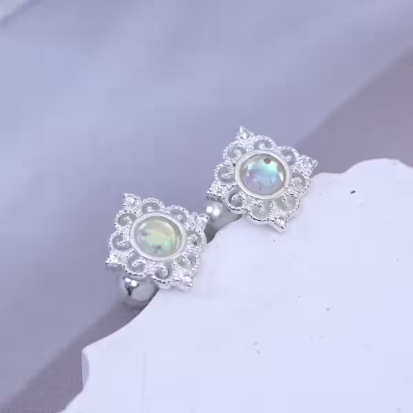 古典月光方框×轉珠耳環