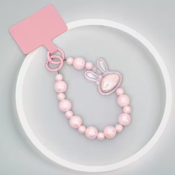 旋轉兔兔&times;手機腕帶掛繩&times;粉紅