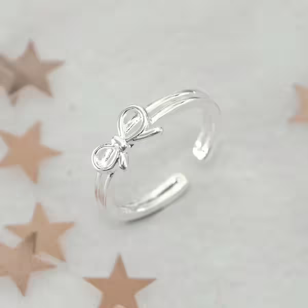 925銀飾&times;蝴蝶小結&times;開口戒指