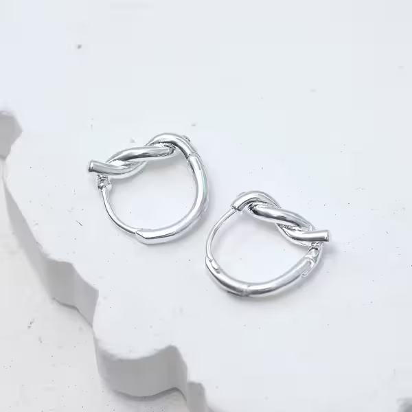 925銀針&times;打結纏繞&times;耳扣