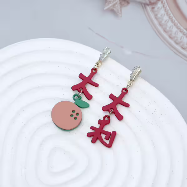 大橘大利&times;不對稱吊墜耳扣