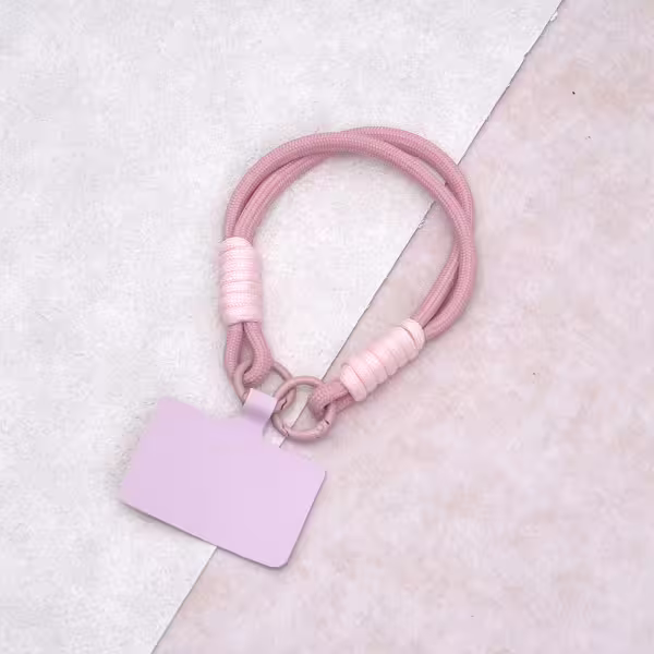 雙線素繩&times;手機腕帶掛繩&times;粉紅