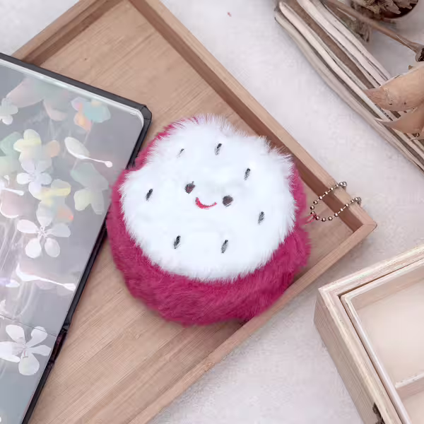 火龍果毛絨絨&times;掛件零錢包