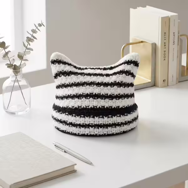 小惡魔&times;針織帽&times;黑白線條