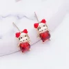 紅心萌牛&times;吊墜耳環-第1張