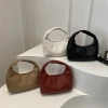 高級感壓紋餃子包×手提袋×白色-第4張