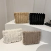 毛絨絨條紋×化妝包×白色-第6張