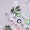冰透蝴蝶小花×手機腕帶掛繩×黑色-第3張