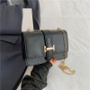 鱷魚石紋經典H扣×斜背包×黑色-第2張