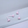 小愛心×陶瓷×養耳棒×二套件耳環組×粉紅-第1張