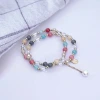 古幣雙層水晶×串珠手鍊×彩色-第1張