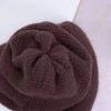 素色毛線綁帶×毛帽×棕咖-第3張