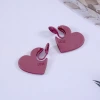 LOVE霧質紅心×蚊香盤U型耳夾-第1張