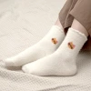 兔貓白色毛襪×中筒襪×二雙套件襪子組-第6張