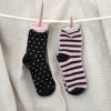 點點條紋毛襪×中筒襪×二雙套件襪子組-第2張