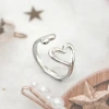 925銀飾×此心彼心×開口戒指-第1張