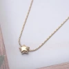 316鋼飾×圓潤小星星×項鍊×金色-第2張