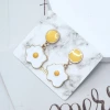 可愛荷包蛋&times;吊墜耳環-第1張
