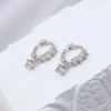925銀針×單排鋯石垂鑽×耳扣-第4張