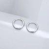 925銀針×13mm光面極簡圓環×耳扣-第1張