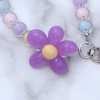 果凍小花朵&times;手機手提吊飾掛繩&times;彩色紫花-第4張
