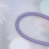 編織花紋皮革×手機腕帶掛繩×紫色-第4張