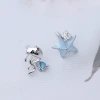 925銀針×水母海星×不對稱耳環-第1張