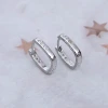 925銀針×小閃鑽圓角方形×耳扣-第3張
