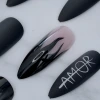 黑色火焰AMOR×穿戴式手指甲片×二十四入-第5張