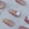 裸粉星月蝴蝶亮面×穿戴式手指甲片×二十四入-第6張