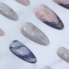 藍粉星月夢影亮面×穿戴式手指甲片×二十四入-第5張