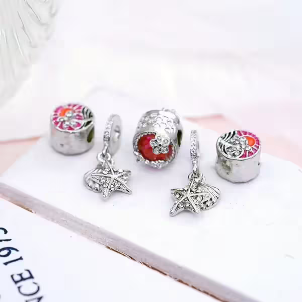 彩霞日不落海星月殼×五套件活動串珠-第3張