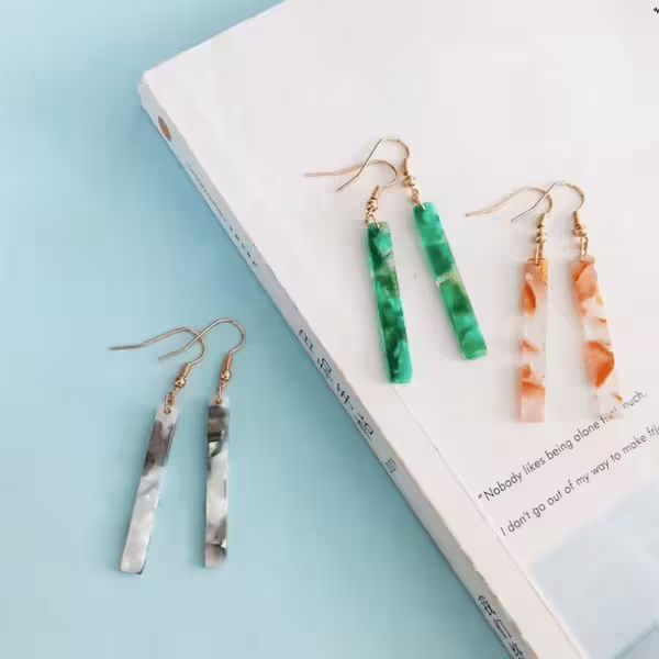 炫彩一字長桿×吊墜耳勾×杉綠-第2張