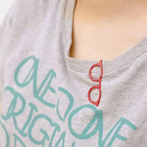 紅框眼鏡×多功能髮夾/領夾/書夾-第2張