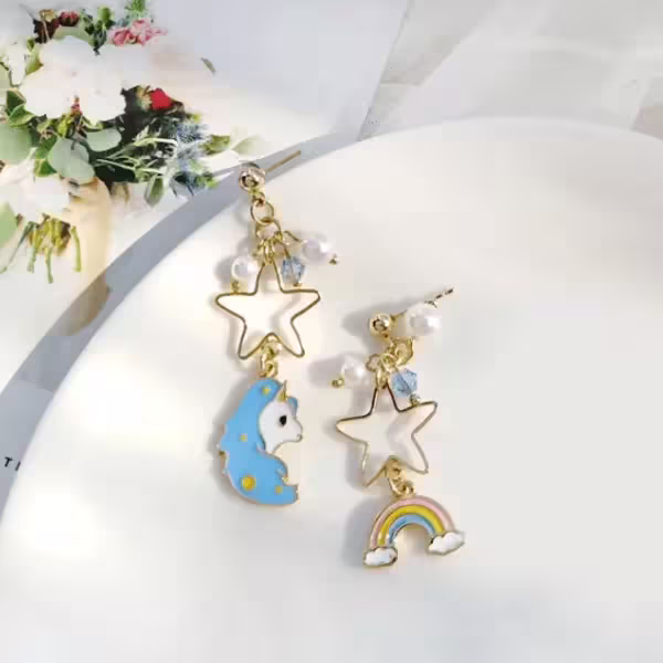 彩虹小馬與珍珠星星×不對稱吊墜耳環-第2張