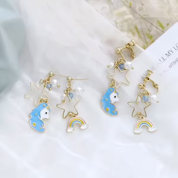 彩虹小馬與珍珠星星×不對稱吊墜耳環-第4張