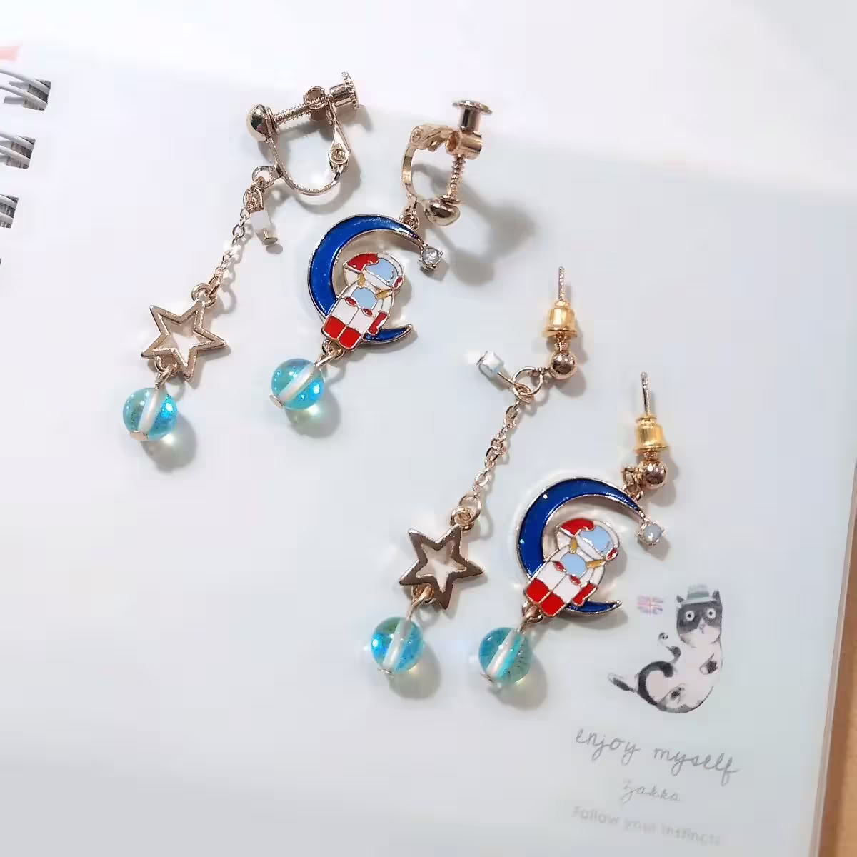 月亮上的太空人×不對稱吊墜耳環-第4張