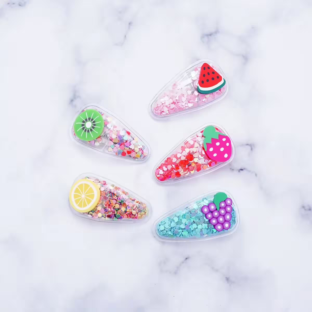 水果透明亮片&times;五套件BB髮夾組-第1張