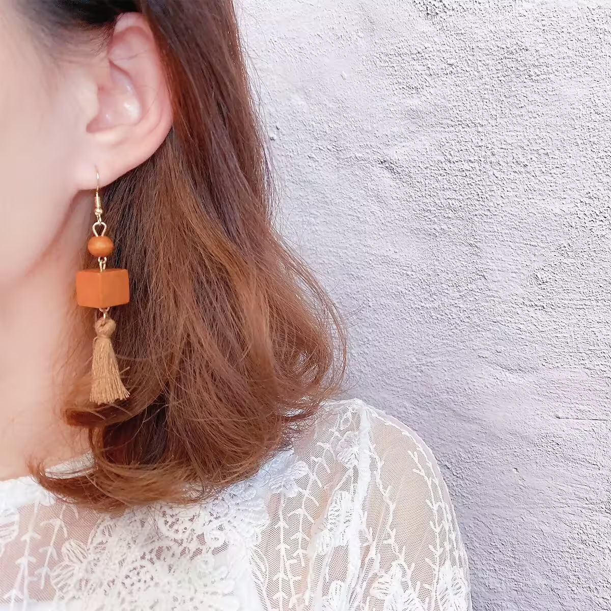 骰子木塊流蘇&times;吊墜耳勾-第5張