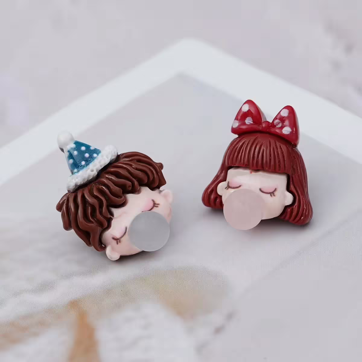 男孩女孩吹泡泡&times;不對稱吊墜耳環-第4張